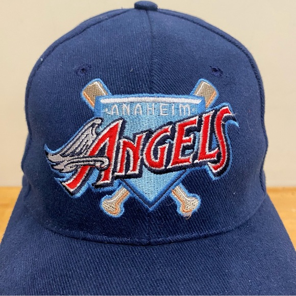 Vintage Anaheim Angels Wings Strap Back Cap Hat Nissin Disney Logo OSFA - Picture 2 of 14